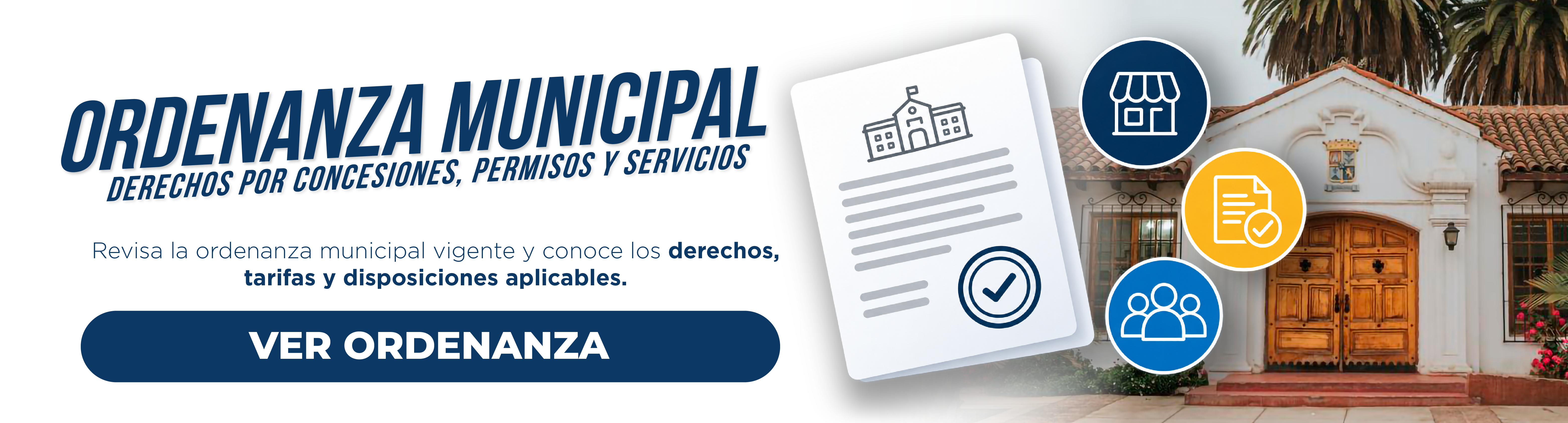 Ordenanza Municipal sobre Derechos por Concesiones, Permisos y Servicios